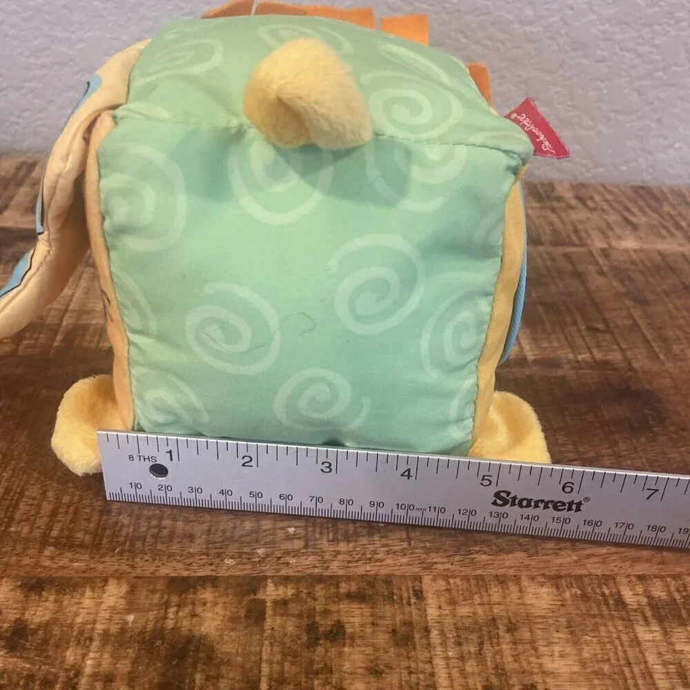 Fisher Price Lion Plush Baby Cube Butterfly Mirror Rattle Crinkle Toy 2011